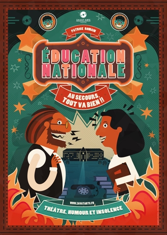 Affiche spectacle de théâtre Education Nationale : Au secours, tout va bien